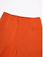 cheap Matching Sets-Orange Stand Collar Wide Leg Pants Set