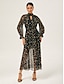 cheap Maxi Dresses-Polka Dot Sheer Hem Chiffon Dress