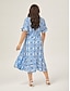 cheap Maxi Dresses-Print Waist Fitted Dress