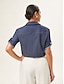 cheap Blouses-Tie Waist Acetate Blouse