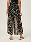 cheap Pants &amp; Shorts-Polka Dot Chiffon Wide-Leg Culottes