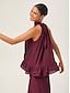 cheap Matching Sets-Romantic Chiffon Halter Neck Set