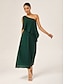 cheap Maxi Dresses-A-Line One Shoulder Chiffon Dress