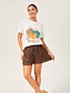 abordables conjuntos de dos piezas-Conjunto de camiseta y pantalones cortos de calabaza