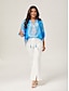 cheap Pants &amp; Shorts-Slim Fit Wrinkle-Resistant Flare Pants