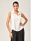 cheap Blouses-Collared Ruffled Trim Blouse