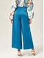 abordables pantalons et shorts-Solid Wide Leg Pants