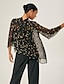 cheap Blouses-Dot Asymmetric Chiffon Blouse