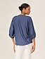 cheap Blouses-Soft Tencel Denim Cardigan