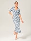 preiswerte Midikleider-Brand Design Material Cinched Waist Mermaid Midi Dress