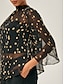cheap Blouses-Dot Asymmetric Chiffon Blouse