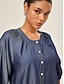 cheap Blouses-Soft Tencel Denim Cardigan
