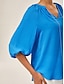 abordables blouses-Chiffon Ruched Vacation Top