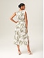 cheap Midi Dresses-Linen-Like Sleeveless Midi Dress