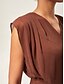 preiswerte Blusen-Asymmetric V Neck Sleeveless Top
