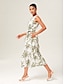 cheap Midi Dresses-Linen-Like Sleeveless Midi Dress