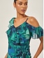 baratos Vestidos Tamanhos Grandes-Chiffon Ruffled Tie Front Midi Dress