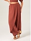 cheap Pants &amp; Shorts-Solid Lyocell Blend Broadcloth Pants