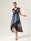 preiswerte Maxi-Kleider-Polka Dot Chiffon Ruffle Maxi Dress