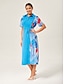 cheap Maxi Dresses-Color Block Shirt Dress