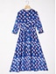 economico Vestiti maxi-Geometric Chiffon Block Maxi Dress