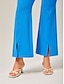 cheap Pants &amp; Shorts-Slim Fit Wrinkle-Resistant Flare Pants