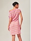 baratos Mini Vestidos-Knitted Stretch Ruched Mini Dress