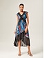 preiswerte Maxi-Kleider-Polka Dot Chiffon Ruffle Maxi Dress