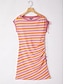 baratos Mini Vestidos-Knitted Stretch Ruched Mini Dress