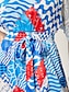 cheap Maxi Dresses-Ocean Inspired Color Block Maxi Dress