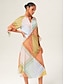 preiswerte Print Dresses-Cyclic Print High Neck Maxi Dress