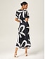 cheap Maxi Dresses-V-Neck Flutter Sleeve Satin A-Line Dress
