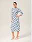cheap Midi Dresses-Stretch Letter Print Backless Wrap Midi Dress