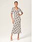 preiswerte Midikleider-Brand Design Material Cinched Waist Mermaid Midi Dress