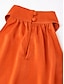 cheap Matching Sets-Orange Stand Collar Wide Leg Pants Set