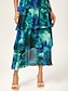 cheap Maxi Dresses-Flowy Multicolor Tiered Chiffon Dress
