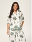 cheap Matching Sets-Vacation Floral Loose Set