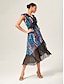 preiswerte Maxi-Kleider-Polka Dot Chiffon Ruffle Maxi Dress