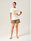 abordables ensembles de deux pièces-ensemble t-shirt et short fleuri