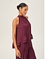 cheap Blouses-Romantic Ruffled Chiffon Halter Top