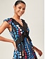 preiswerte Maxi-Kleider-Polka Dot Chiffon Ruffle Maxi Dress