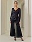 abordables pantalons et shorts-Chiffon Full Length Elegant Casual Daily Pants