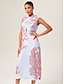 cheap Maxi Dresses-Elegant Ocean tie Maxi Dress