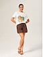 abordables conjuntos de dos piezas-Conjunto de camiseta y pantalones cortos de calabaza