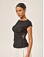 preiswerte Blusen-Shimmer Knit Off Shoulder Top