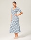 preiswerte Midikleider-Brand Design Material Cinched Waist Mermaid Midi Dress