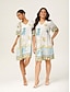 cheap Mini Dresses-Ocean Print Resort Style Dress