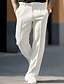 abordables Trousers-Hombre Pantalones pantalones de traje pantalones Bolsillo Pierna recta Plano Comodidad Suave Boda Exterior Diario Moda Casual Negro Blanco