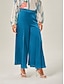 abordables pantalons et shorts-Solid Wide Leg Pants