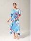 cheap Maxi Dresses-Ocean Inspired Color Block Maxi Dress